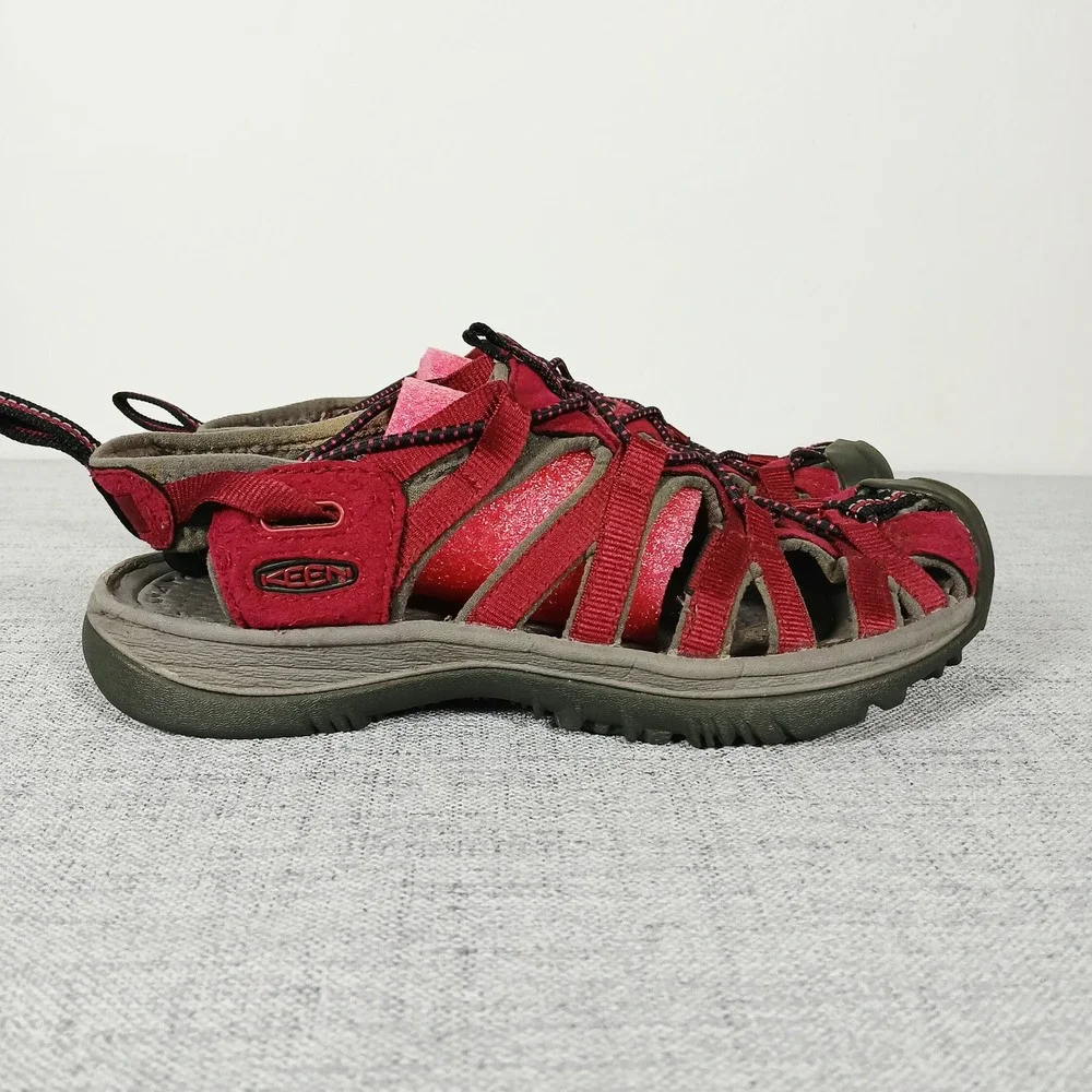 KEEN Whisper Burgundy Granola Girl Hiking Sandal Trail Water Shoe Size 7
